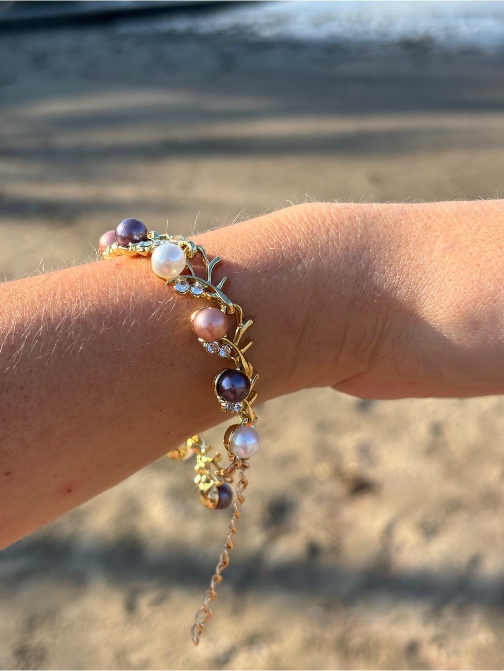 Pearl and Crystal Branch Bracelet